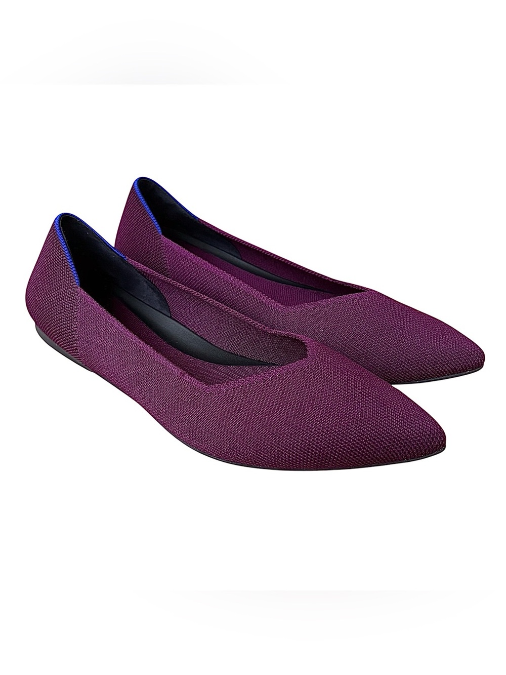 ROTHY’s “The Point II” Maroon & Gold Woven Flats - Picture 1 of 14